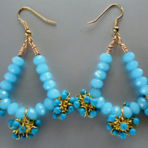Blue Crystal Earrings - HMJS
