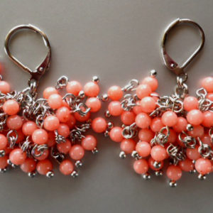 Peach Coral Earrings - HMJS