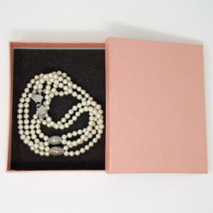 Long Pearl Necklace with Silver Accents