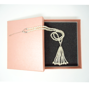 Cream Pearl Tassel Necklace by HMJServices