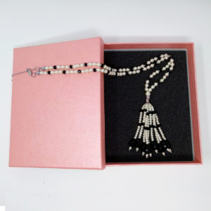 Long Pearl Tassel Necklace by HMJServices