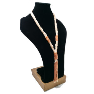 Cream Crystal 'Y' Necklace by HMJServices