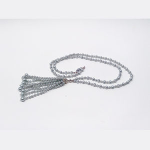 Gray Pearl Tasselled Necklace by HMJServices