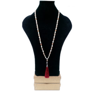 Short Silk Tassel Necklace by HMJServices