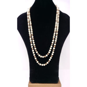 Layered Cream Pearl & Crystal Necklace by HMJServices