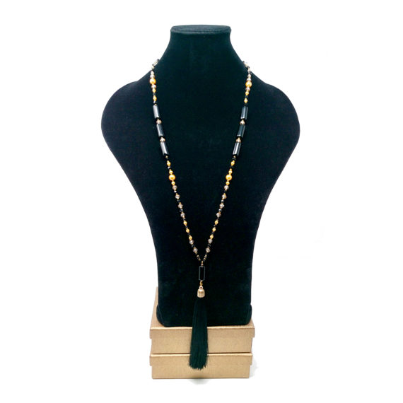 Long Black Silk Tassel Necklace Hmjservices 