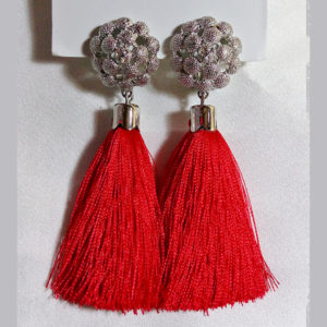 Statement Silk Tassel Earrings by HMJServices